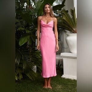 ISOLA MIDI DRESS - PINK